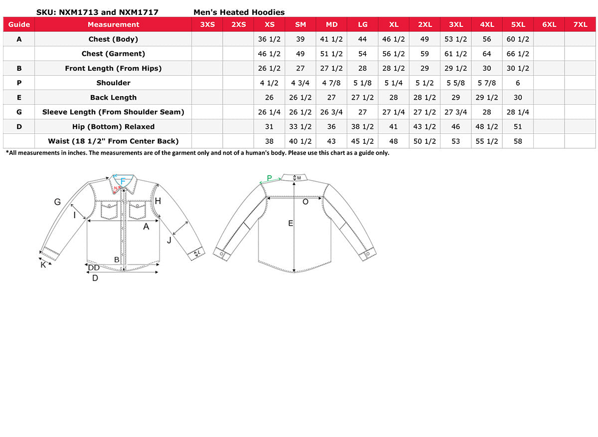 Nexgen Heat Men’s Black Heated Hoodie Jacket – Winter Motorcycle Riding Gear for Cold Outdoors MPM1713SET