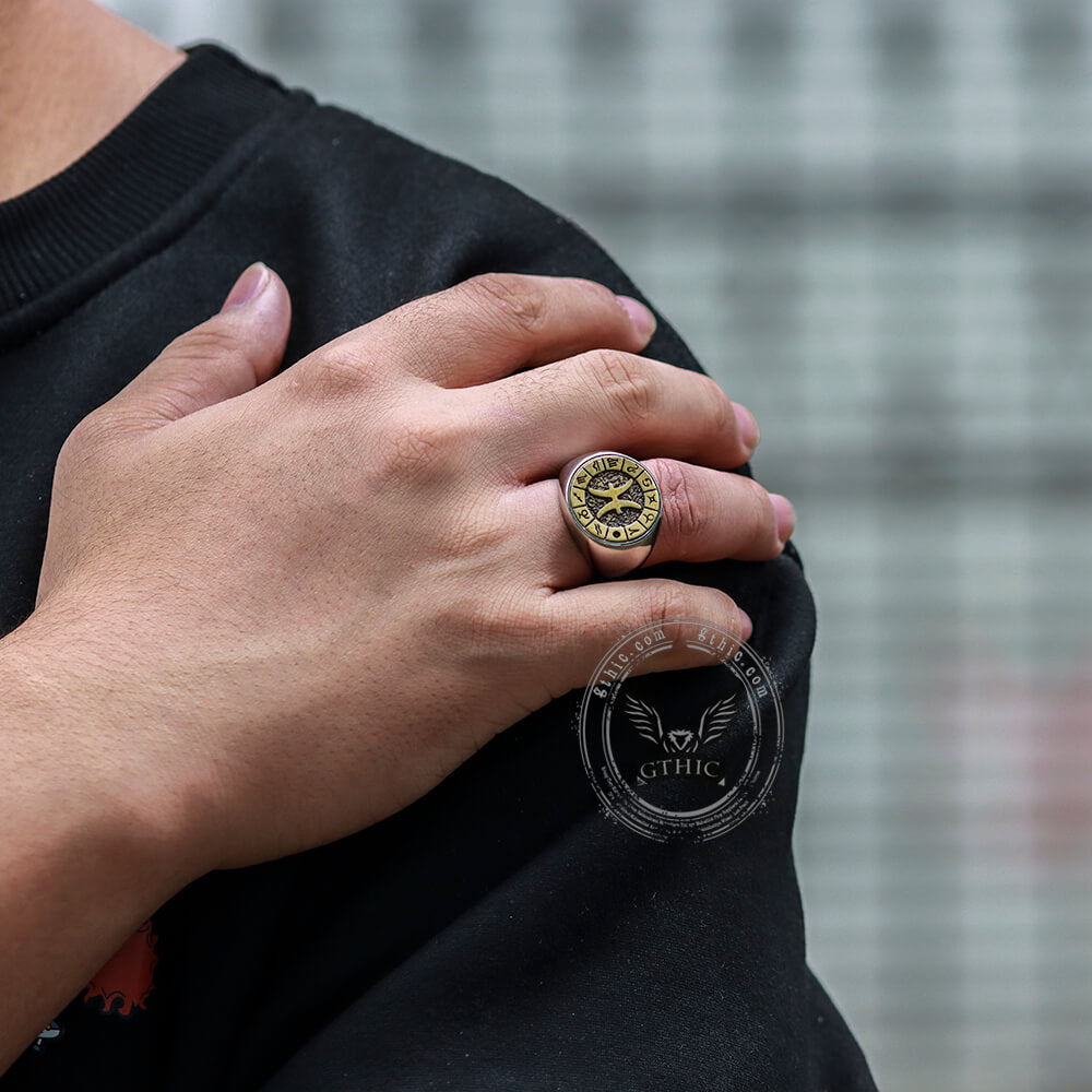 Pisces Stainless Steel Ring – Extreme Biker Leather