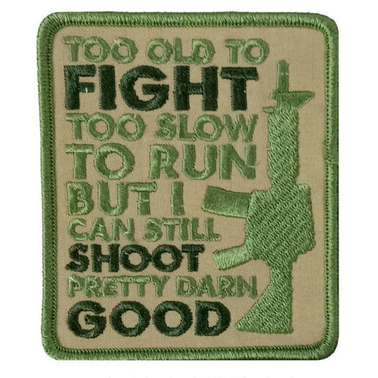 Hot Leathers Too Old To Fight 3" X 3.5" Embroidered Patch PPW1210