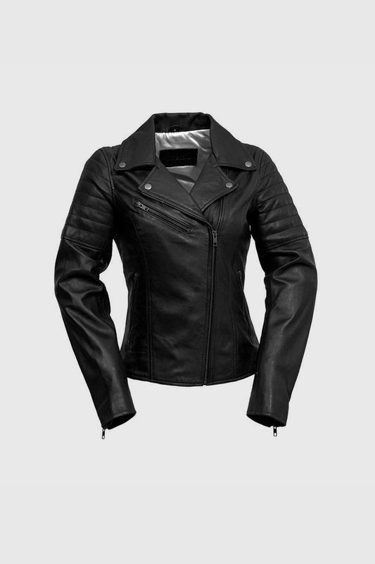 Princess Women's Moto Leather Jacket Black (POS) Women's Fashion Moto Leather Jacket Whet Blu NYC XS Black 