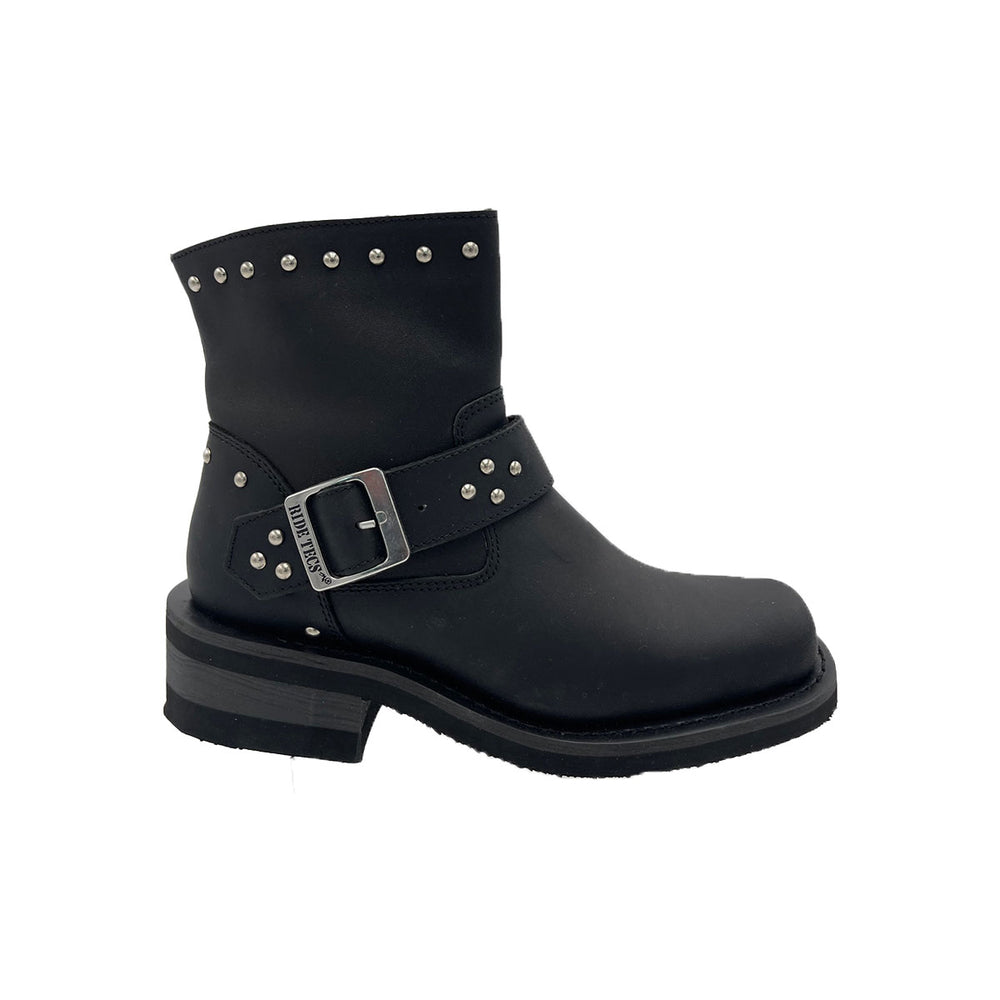 Biker boots buckle best sale