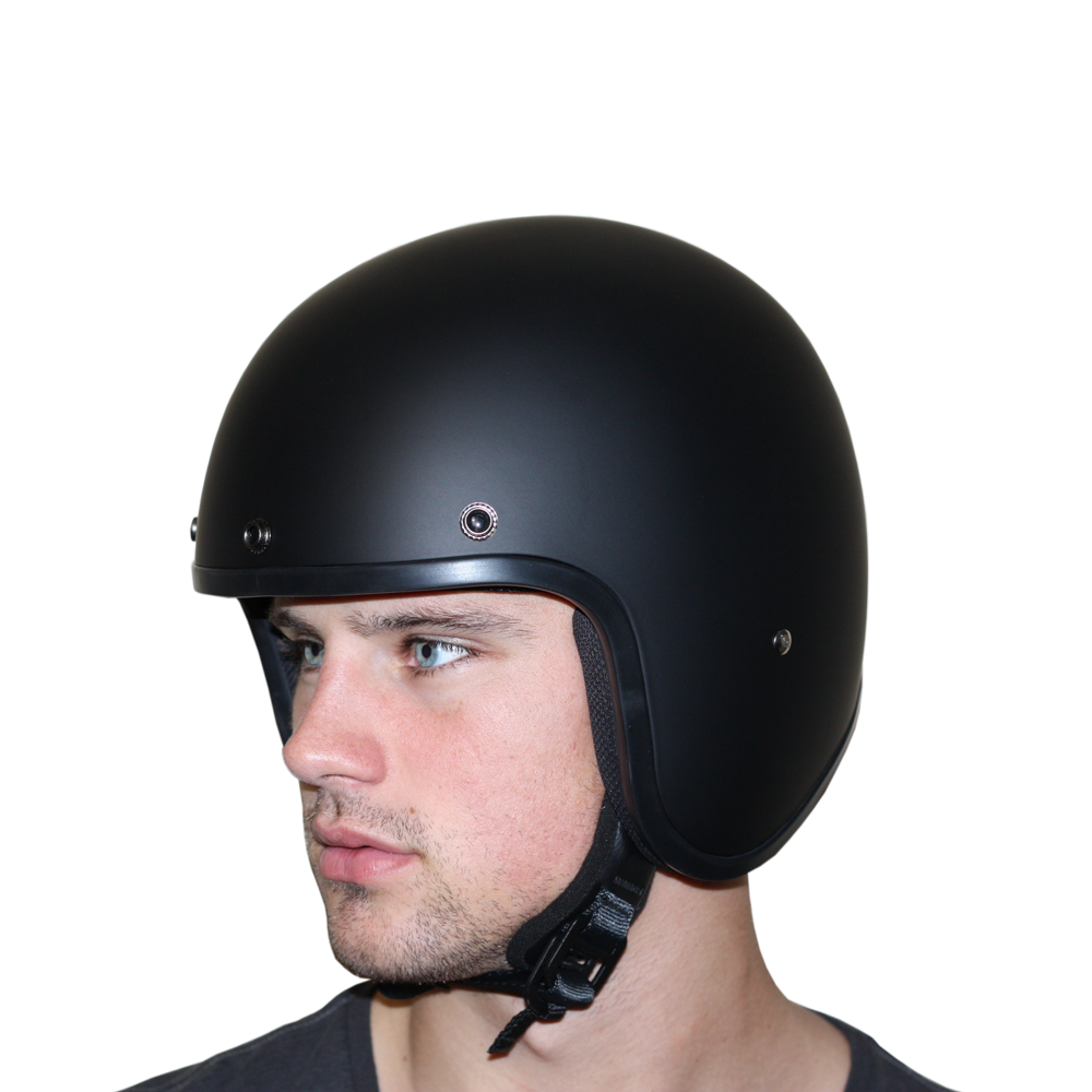 Daytona Cruiser- W/ Orange Pin Stripe DOT Motorcycle Helmet DC6-O
