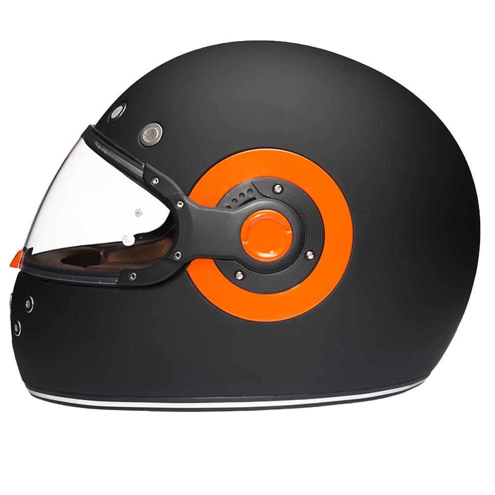 full face retro motorcycle helmet Daytona Helmet: Vintage Style - Dull Black Orange Accents | DOT Approved Youre Sure To Get Size:7FT4 BOAT 12-20LB fish finder rig Ruby