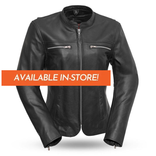 Roxy - Women's Leather Motorcycle Jacket Women's Jacket First Manufacturing Company XS  