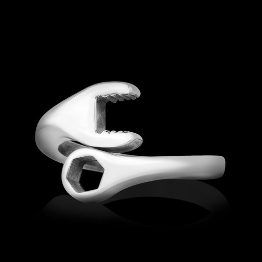 Stainless Steel Wrench Unisex Ring