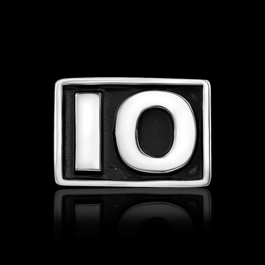 Stainless Steel Iron Order "IO" Signet Ring