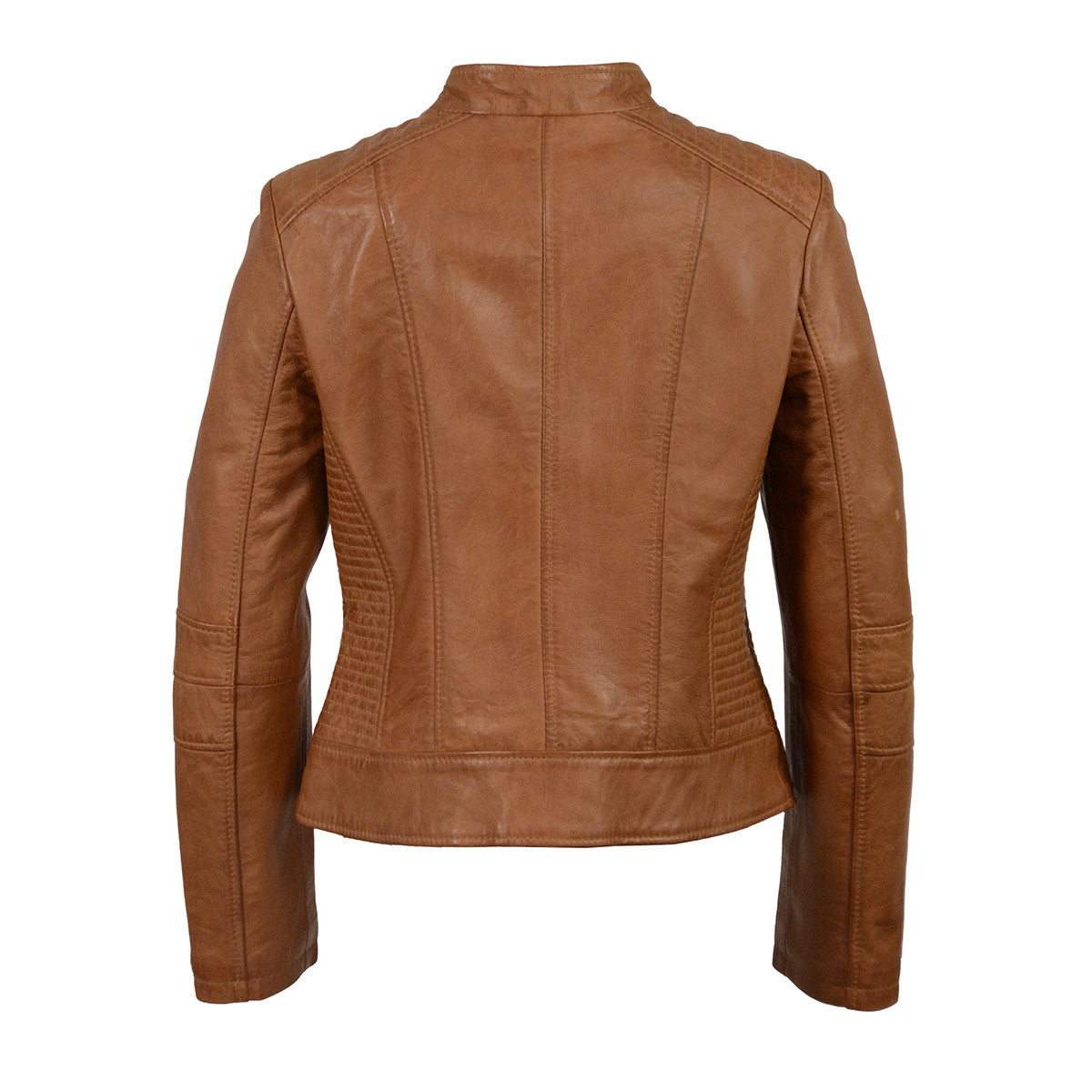 Milwaukee Leather SFL2860 Women's Saddle Zip Front Stand Up Collar Leather Jacket