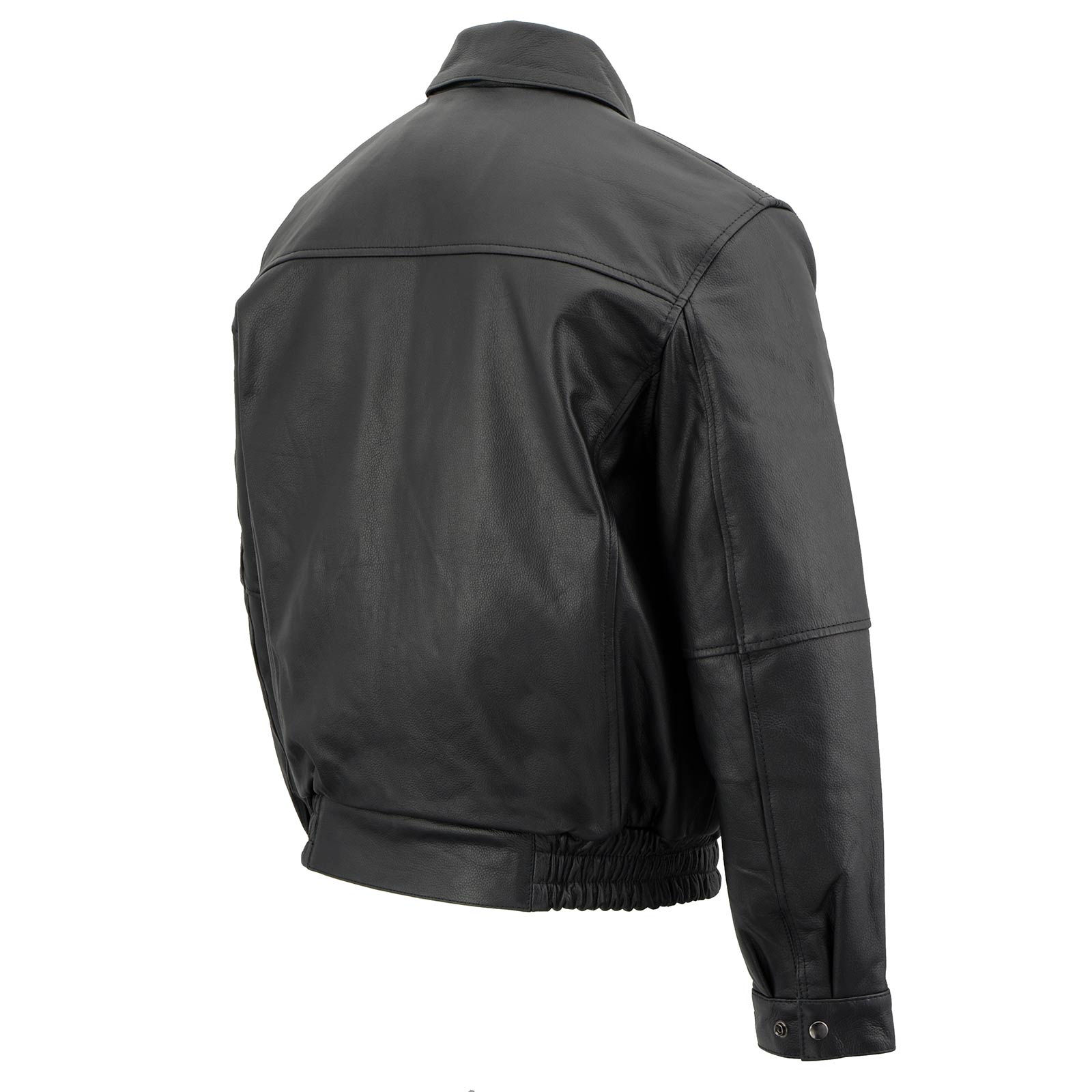 Milwaukee Leather SFM1519 Men's Classic Black Bomber Leather Jacket