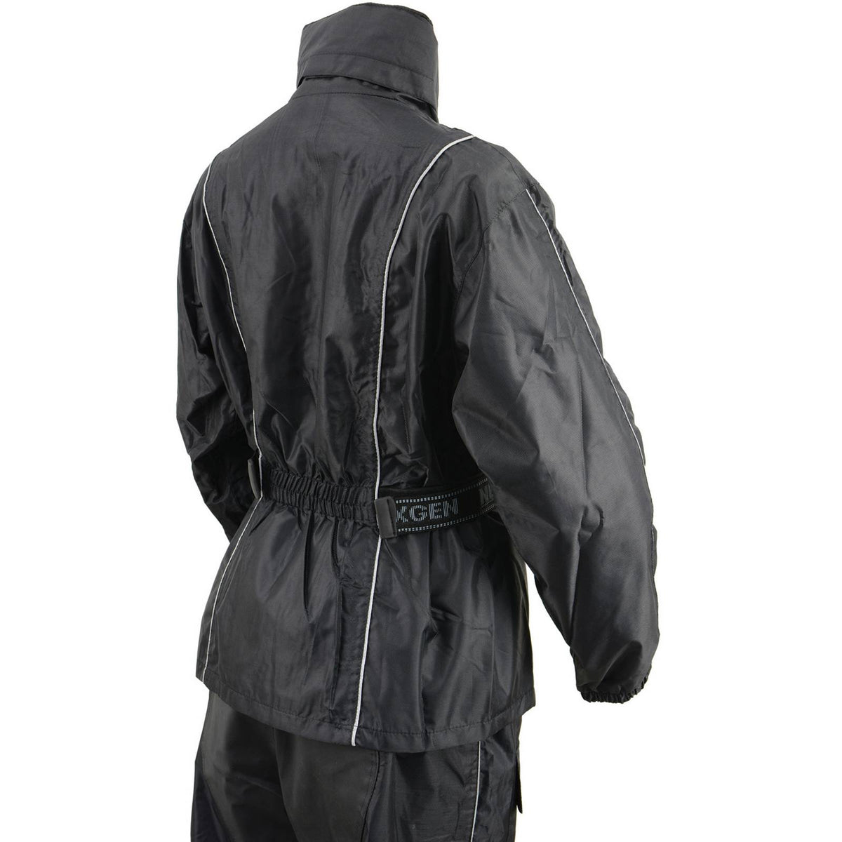 NexGen SH2215L Women's Lightweight Oxford Nylon Black Water Resistant Rain Suit