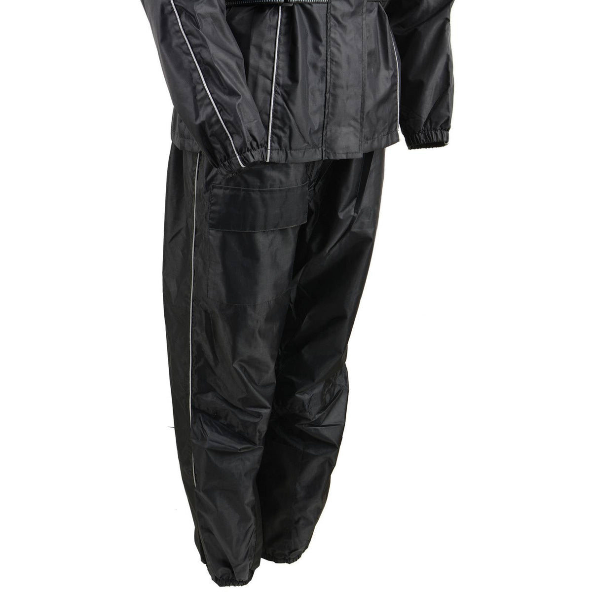 NexGen SH2215L Women's Lightweight Oxford Nylon Black Water Resistant Rain Suit