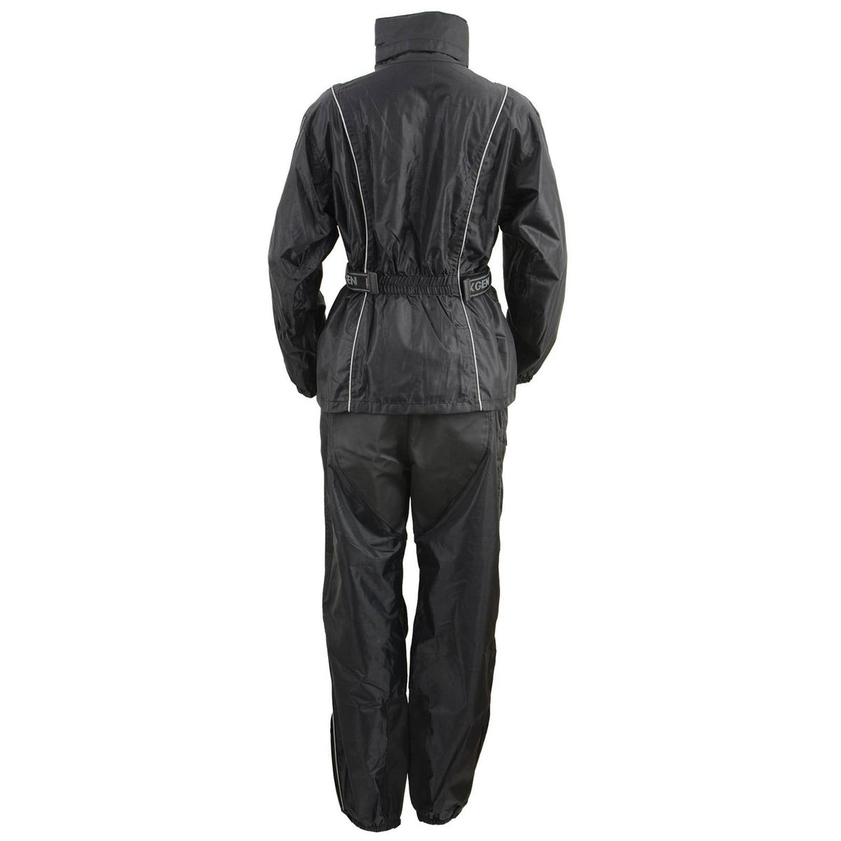 NexGen SH2215L Women's Lightweight Oxford Nylon Black Water Resistant Rain Suit