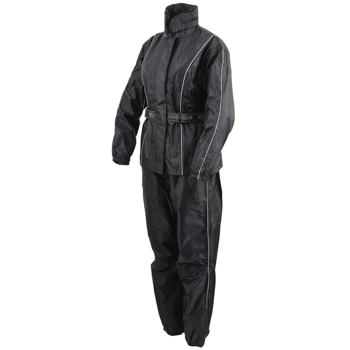 NexGen SH2215L Women's Lightweight Oxford Nylon Black Water Resistant Rain Suit