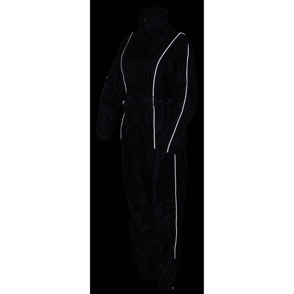 NexGen SH2215L Women's Lightweight Oxford Nylon Black Water Resistant Rain Suit