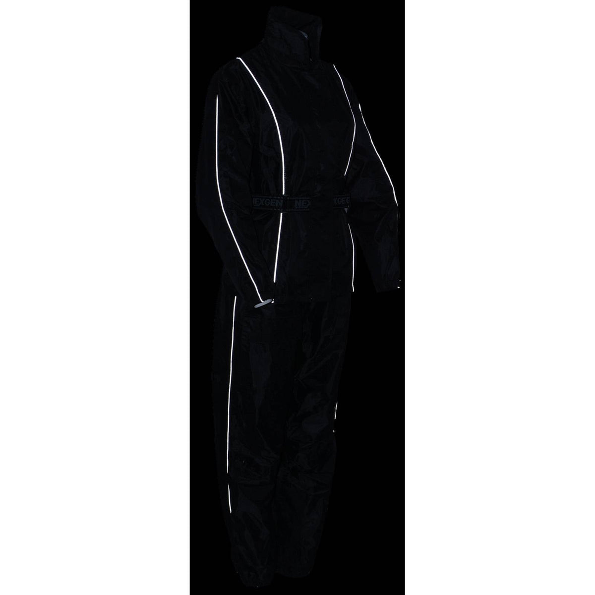 NexGen SH2215L Women's Lightweight Oxford Nylon Black Water Resistant Rain Suit
