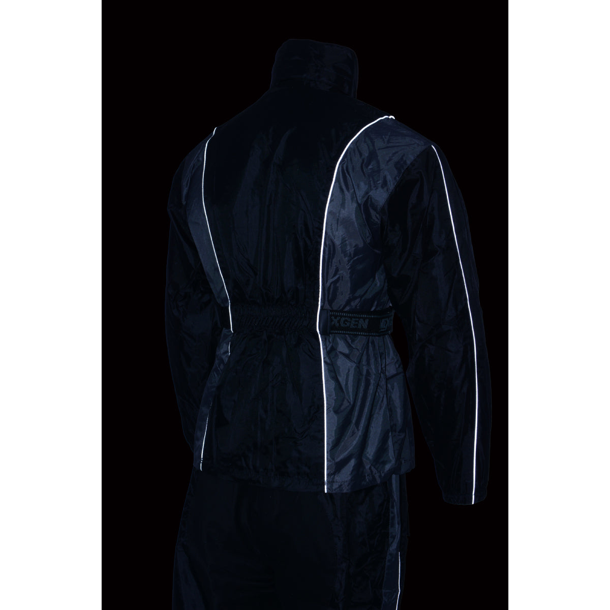 Milwaukee Leather SH2225L Women's Black and Grey Waterproof Rain Suit with Reflective Piping