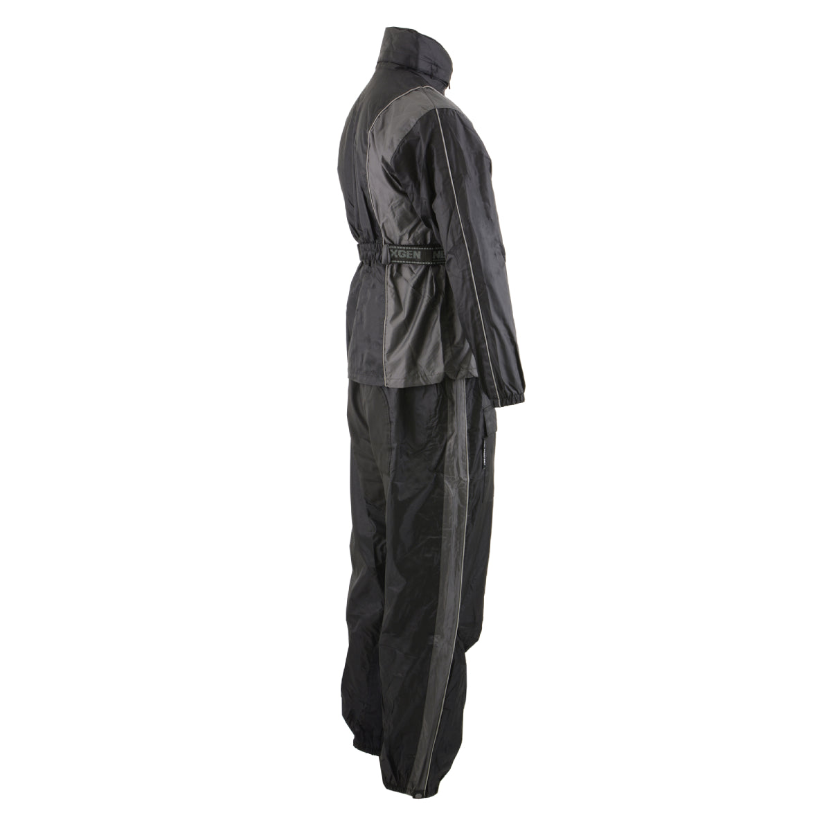 Milwaukee Leather SH2225L Women's Black and Grey Waterproof Rain Suit with Reflective Piping