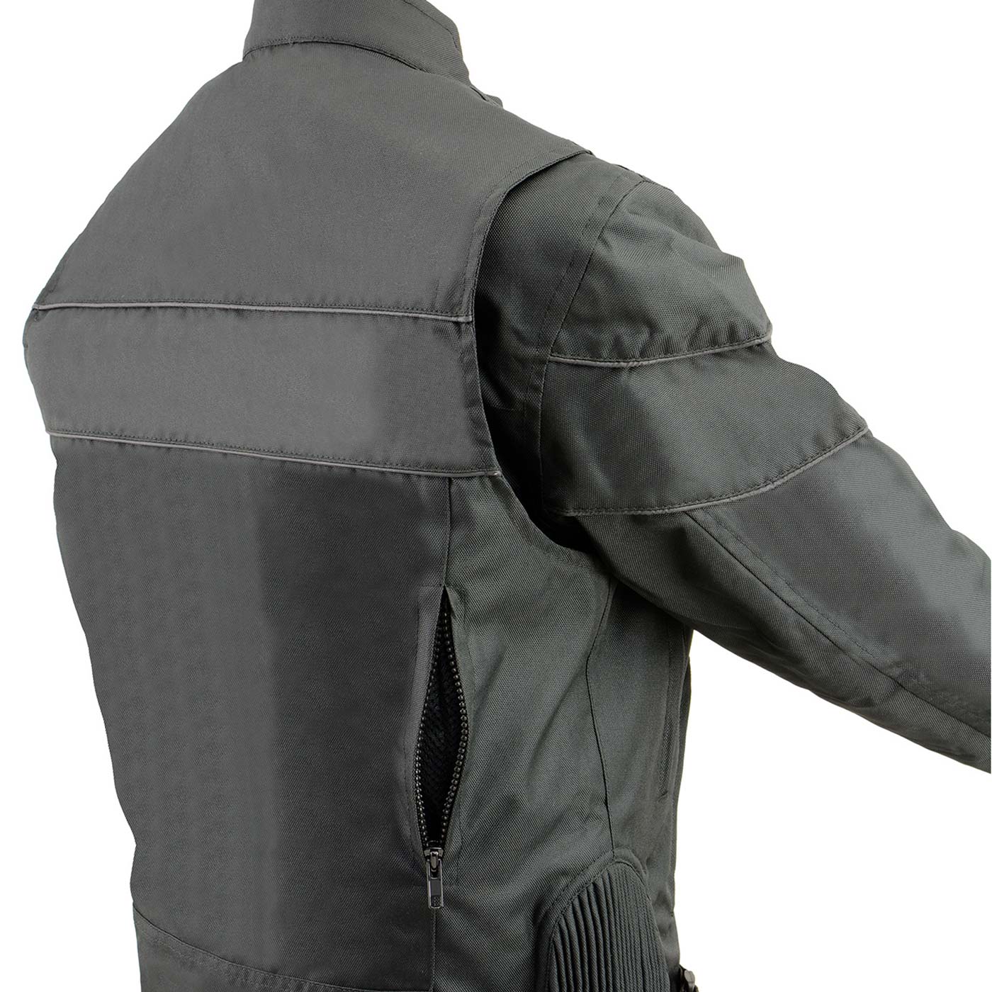 Milwaukee Leather SH2261 Women's Black Textile Lightweight Motorcycle Jacket with Reflective Piping