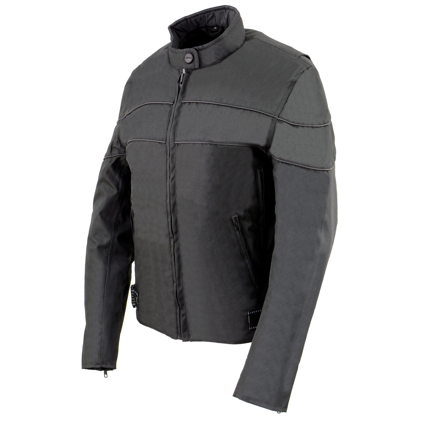 Milwaukee Leather SH2261 Women's Black Textile Lightweight Motorcycle Jacket with Reflective Piping