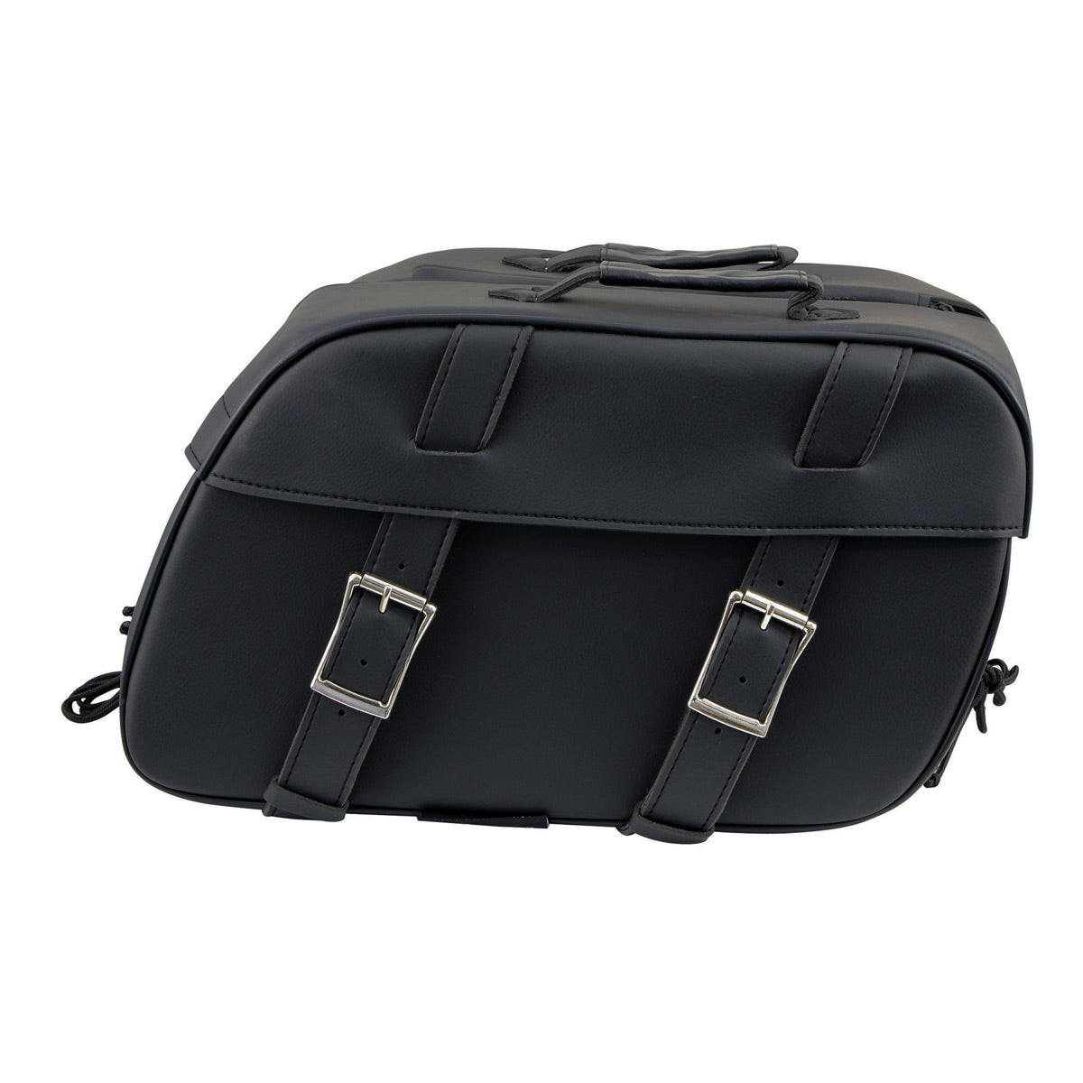 Milwaukee Leather SH57701 Black Medium PVC Zip-Off Motorcycle Saddlebag - Medium