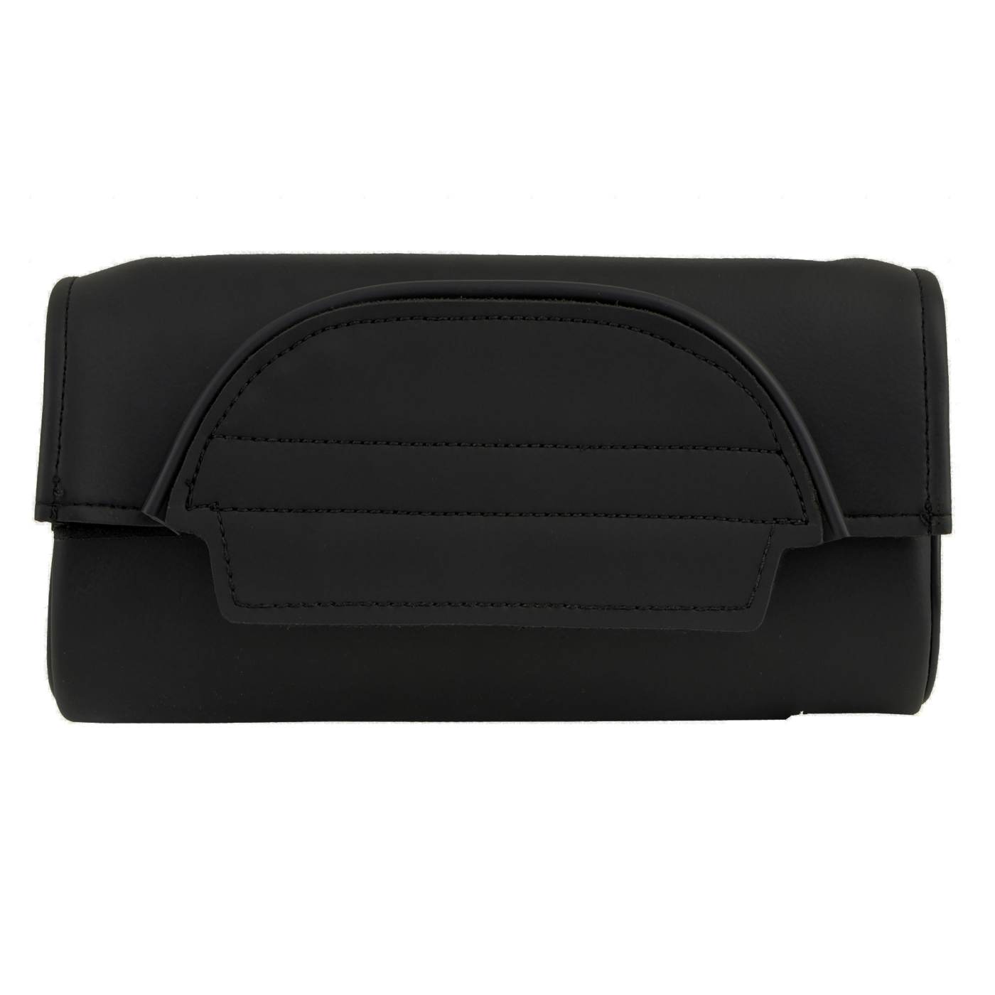 Milwaukee Leather SH62101 Black Double Strap PVC Motorcycle Tool Bag
