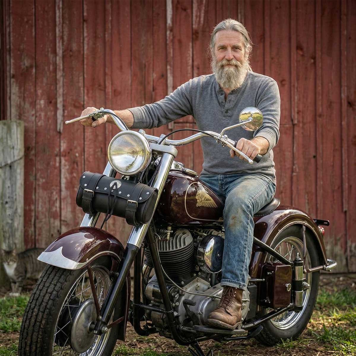 Milwaukee Leather SH62602 Black Small PVC Double Strap with Rivet’s and Concho Windshield-Tool Bag