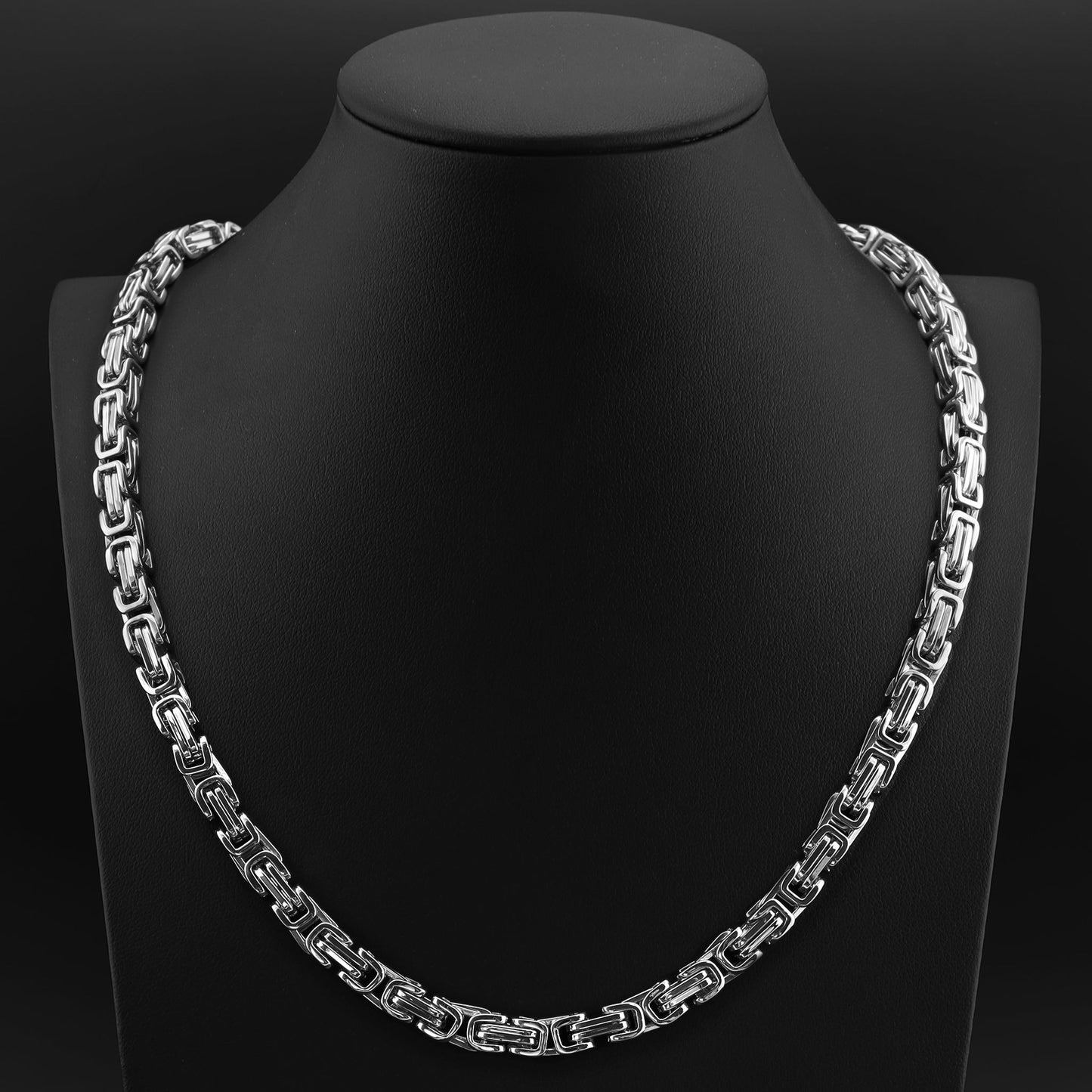 Stainless Steel Byzantine Chain Necklace