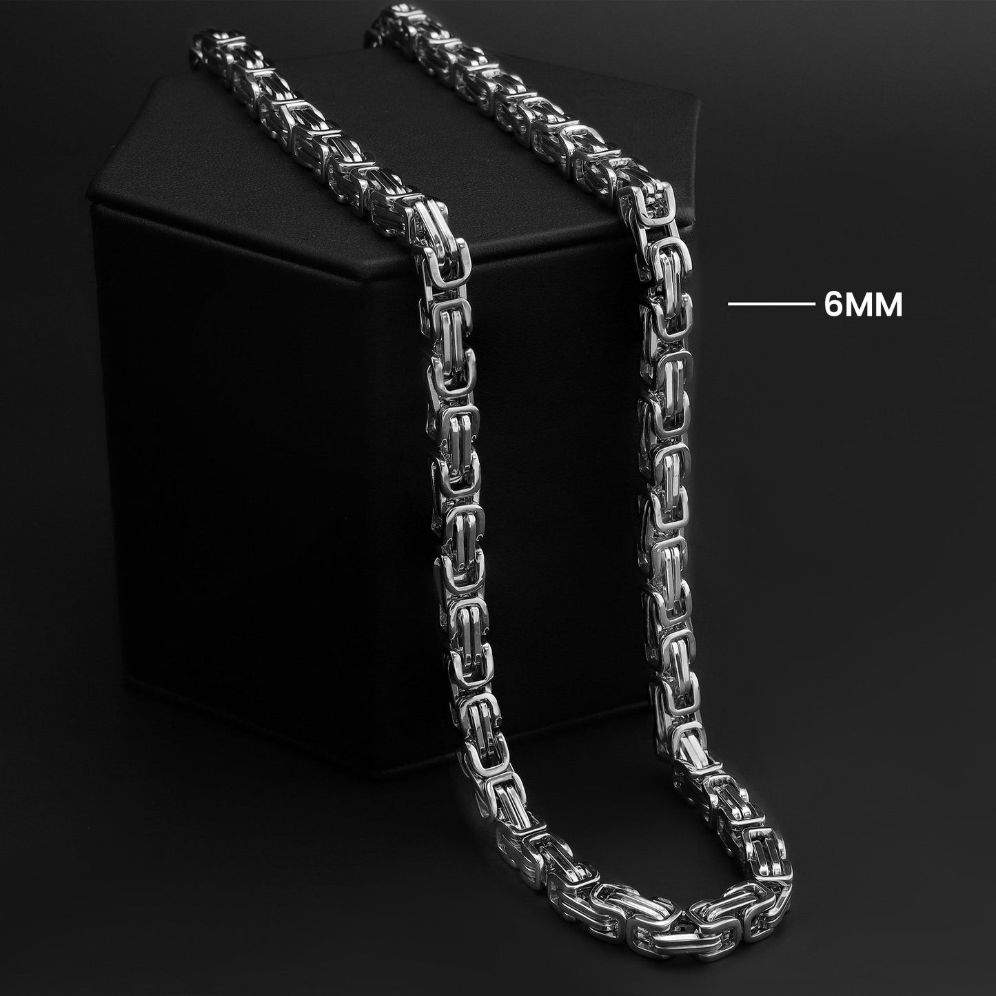 Stainless Steel Byzantine Chain Necklace