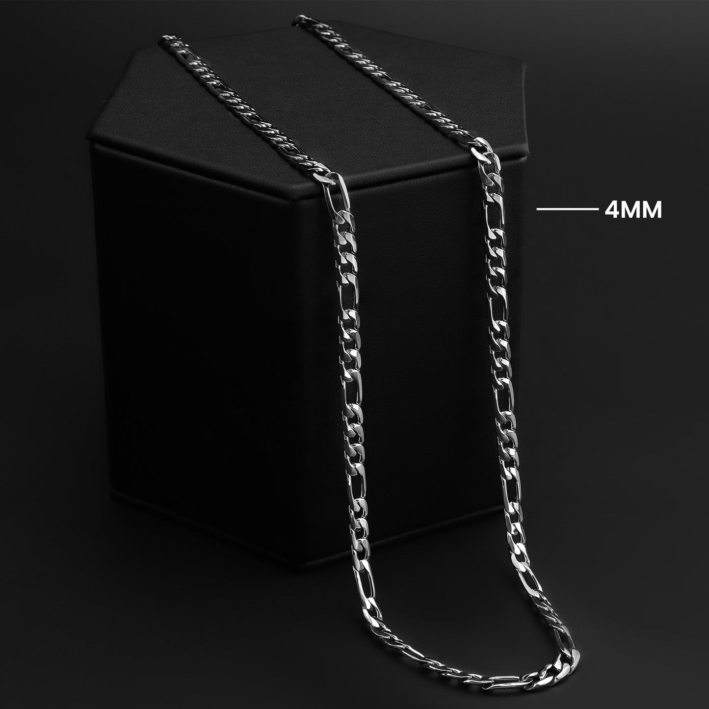 Stainless Steel Figaro Chain Necklace