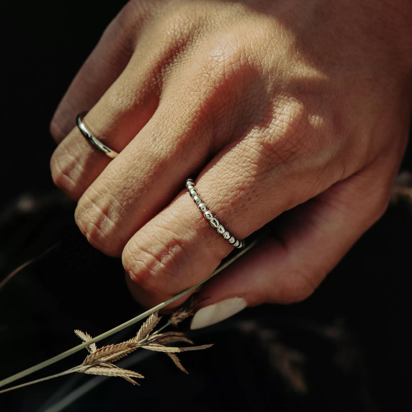 Women's Beaded Stacking Ring