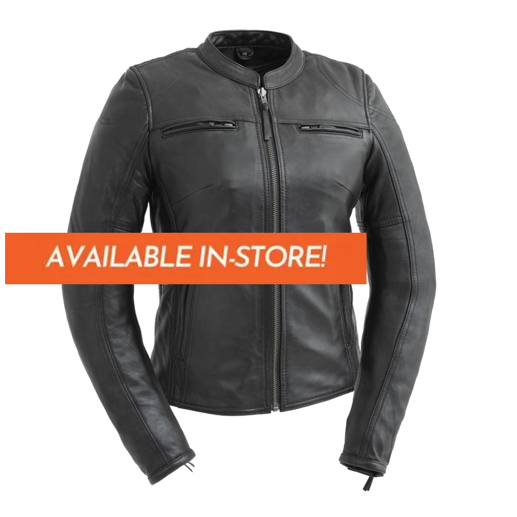 Supastar - Womens Motorcycle Leather Jacket Women's Leather Jacket First Manufacturing Company XS  