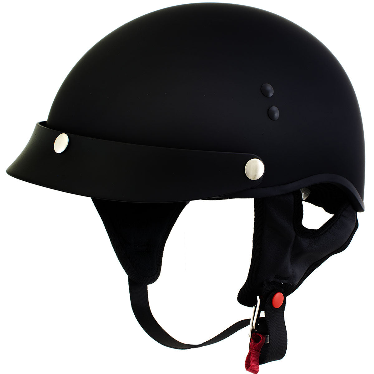 dot matte skull motorcycle helmet Hot Leathers D.O.T. Sugar Black Finish Slash2Gash Nylon Chin Strip with Quick Buckle Release Harley-Davidson Pilot II 2-in-1 Willie