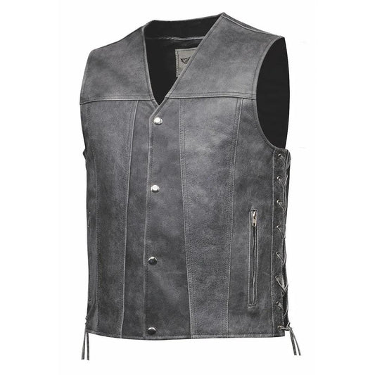 Tombstone - Mens Gray Leather Vest