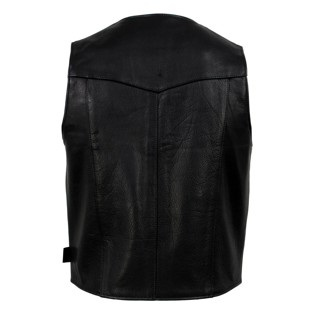 Milwaukee Leather USA MADE MLVSM5006 Men's Black 'Classic Western' Premium Motorcycle Rider Leather Vest