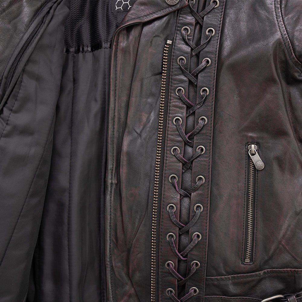 Wildside - Women's Motorcycle Leather Jacket Women's Leather Jacket First Manufacturing Company   