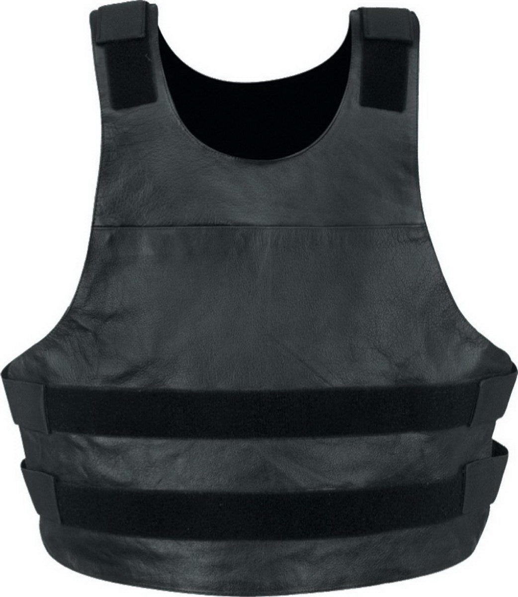 Milwaukee Leather SH1367Z Men's Black Leather Bullet Proof Style Rider Vest- Plain Back Panel for Club Patches