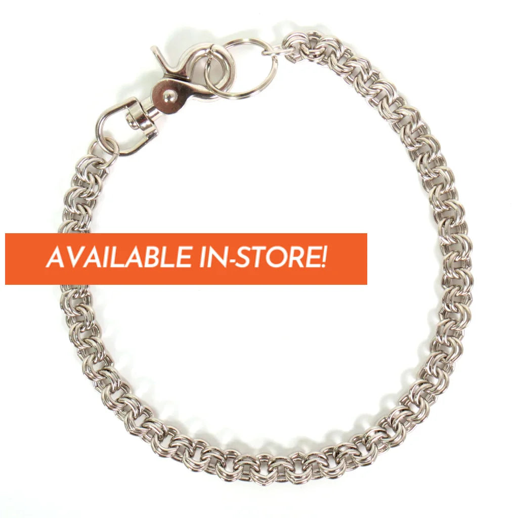 Chrome 18 inch Wallet Chain Double Ring Hot Leathers