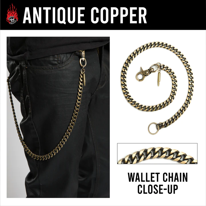 20" Wallet Chain 60012 Heavy Antique Copper Wallet Chain | Hair Glove
