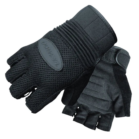 Air Force Gel Fingerless Textile Motorcycle Gloves | Olympia Sports - Extreme Biker Leather