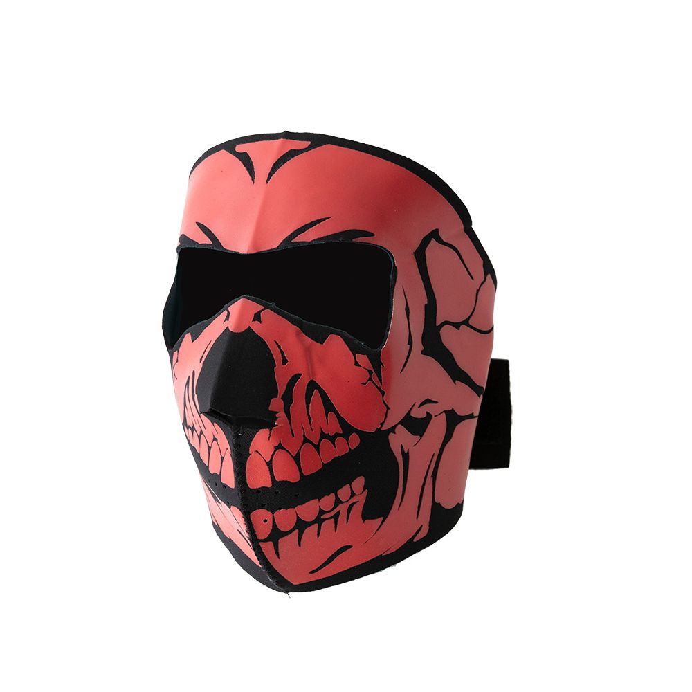 Neoprene Full Face Skull Riding Mask Face Mask First Manufacturing Company Black & Red  