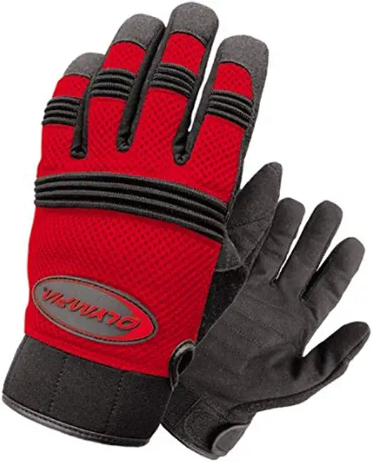Air Force Gel Red Textile Motorcycle Gloves | Olympia Sports - Extreme Biker Leather