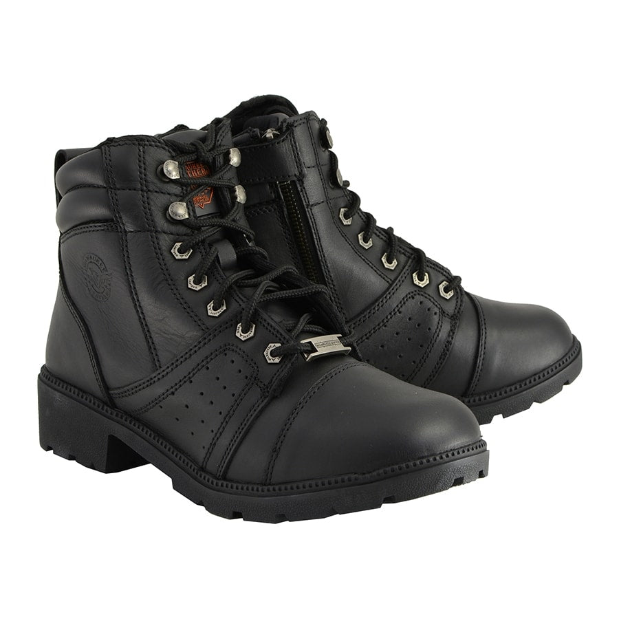 Short Tactical Lace-up Leather Boot
