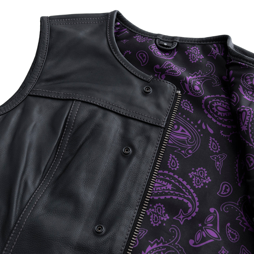 Royal Women's Club Style Motorcycle Leather Vest - Limited Edition Factory Customs First Manufacturing Company   