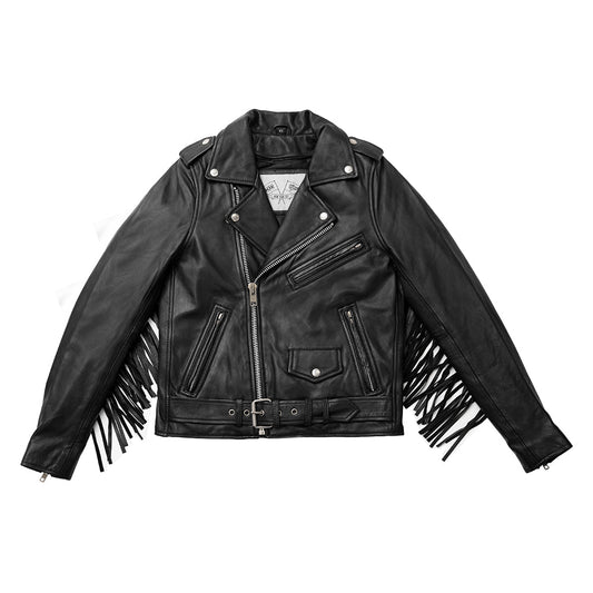 Lesley - Women's Leather Motorcycle Jacket - BHBR Women's Leather Jacket BH&BR COLLAB XS Black 