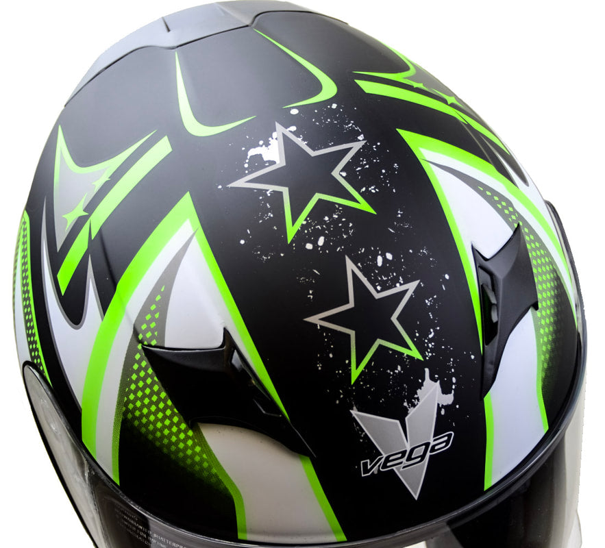 VEGA V-Star Green Full Face Helmet - Available In-Store Only