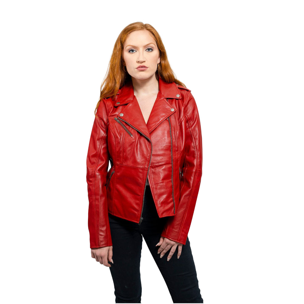 Abigail Women's Vintage Moto Leather Jacket Women's Fashion Leather Jacket Whet Blu NYC   