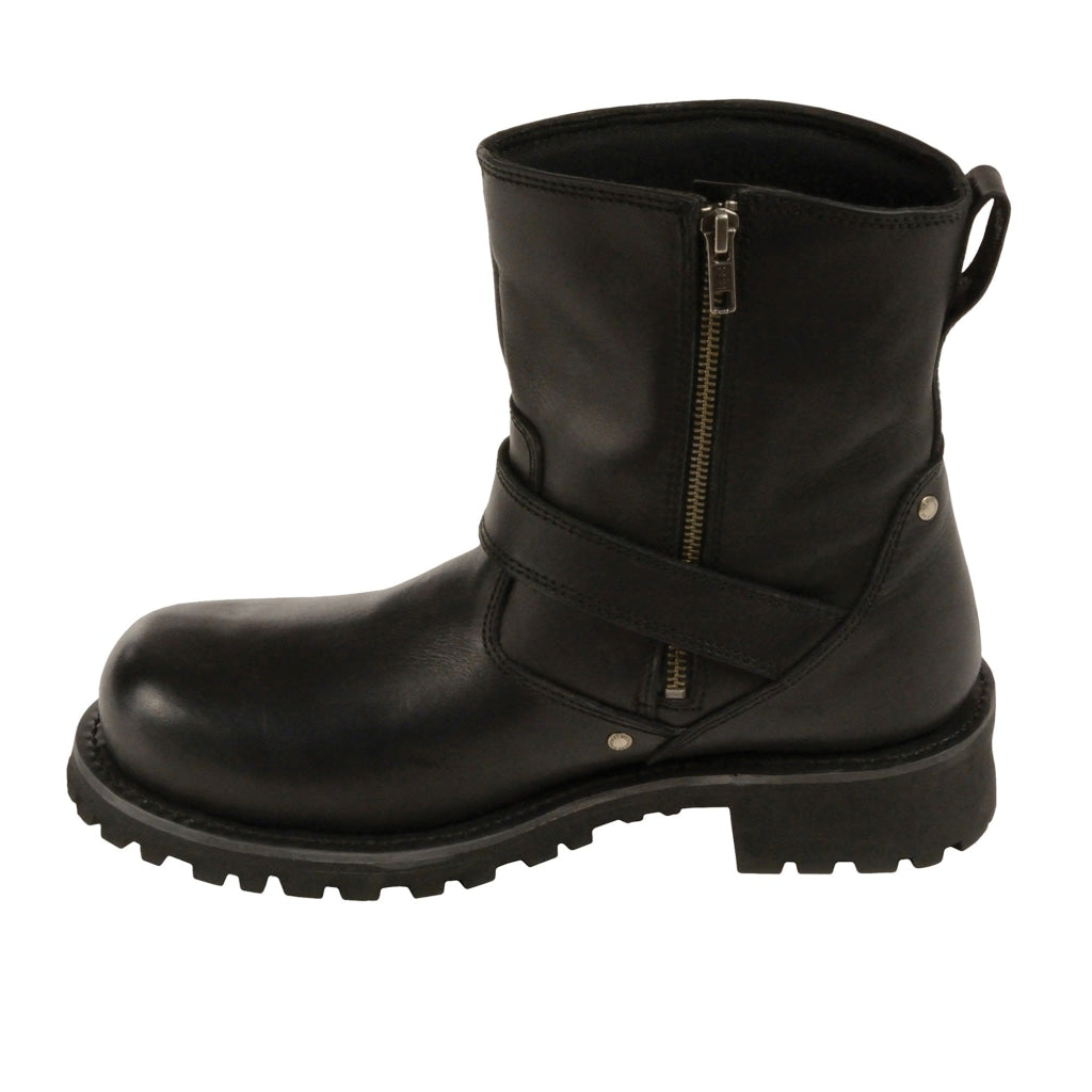 Classic Short Engineer 6-In Motorcycle Leather Boot