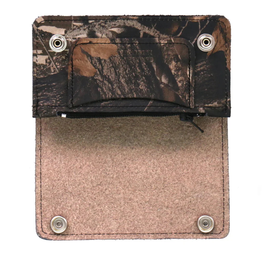 Hunting Camo 6 Bi-Fold Wlc3002 Leather Bi-Fold Wallet With Chain | Hot Leathers