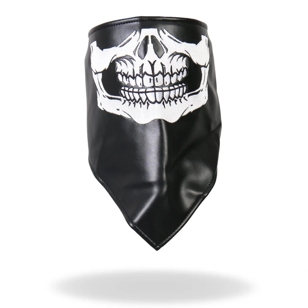 Leather Neck Warmer With Fleece Liner - Skull Face Nwl1004 | Hot Leathers Mask