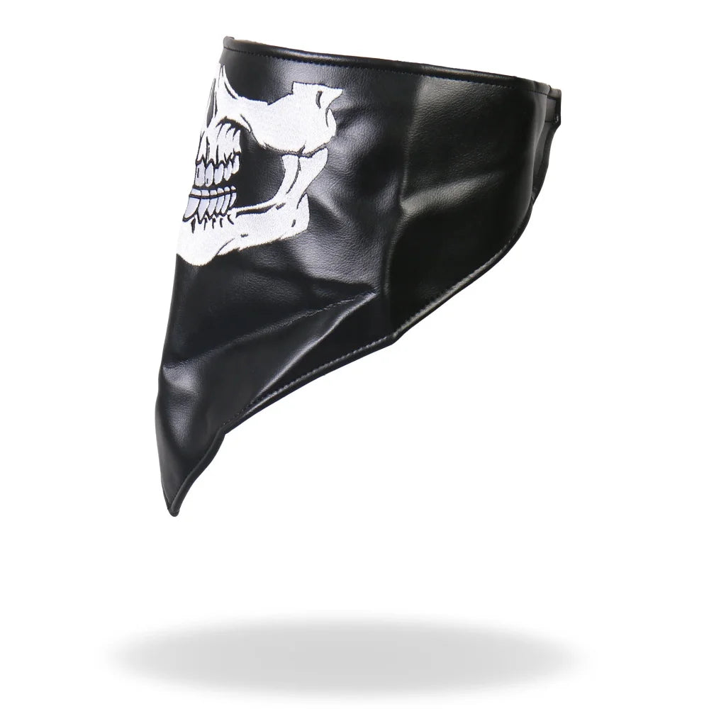 Leather Neck Warmer With Fleece Liner - Skull Face Nwl1004 | Hot Leathers Mask