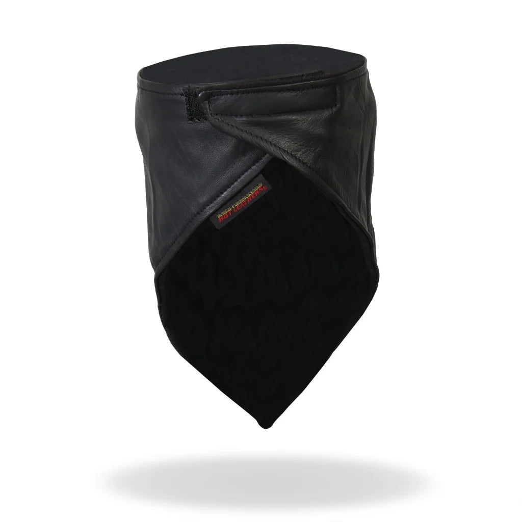 Leather Neck Warmer With Fleece Liner - Soft Black Nwl1009 | Hot Leathers Face Mask